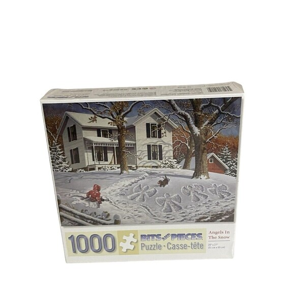 Bits And Pieces 1000 Piece Jigsaw Puzzle “ANGELS IN THE SNOW” New - Picture 1 of 10